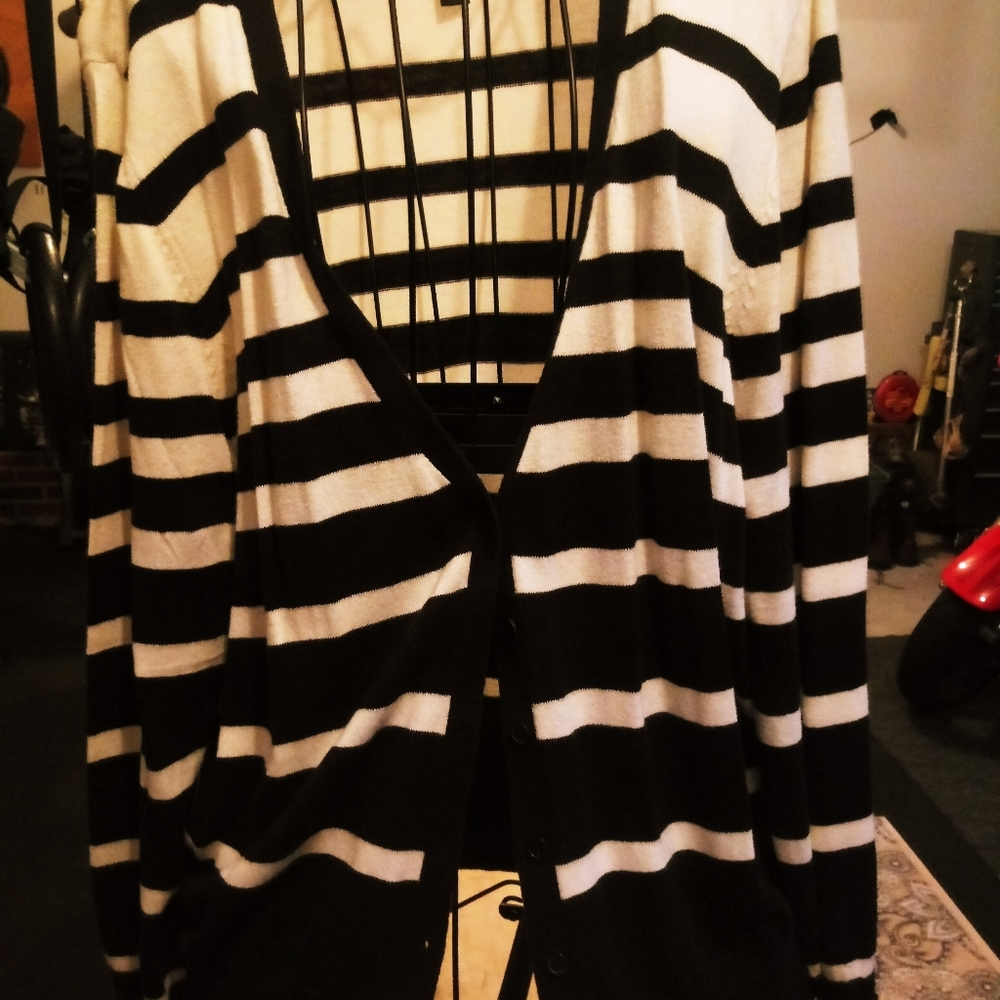 Black and white sweater